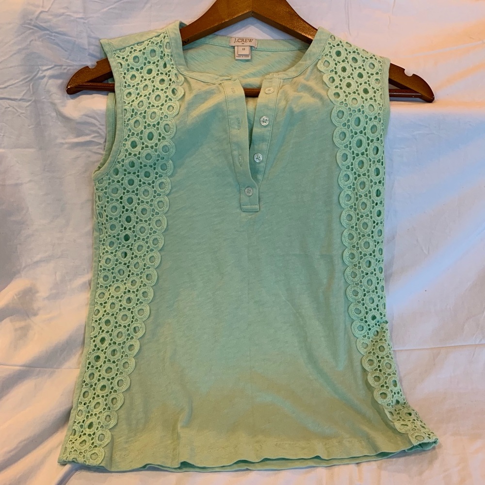 J Crew mint green sleeveless top